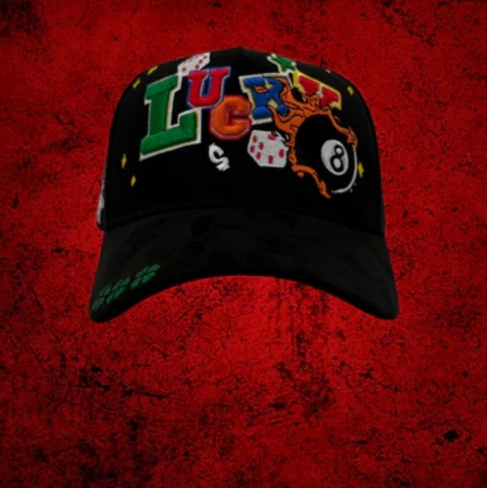 Black Lucky Graphic Cap